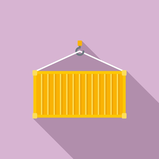 Vector port cargo container icon flat illustration of port cargo container vector icon for web design
