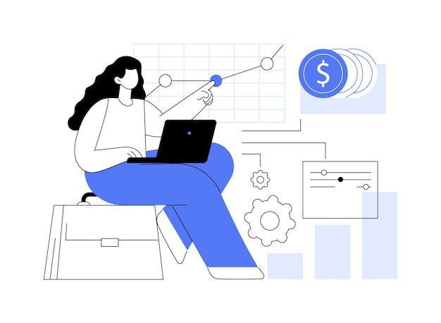 Vector portfolio income abstract concept vector illustration