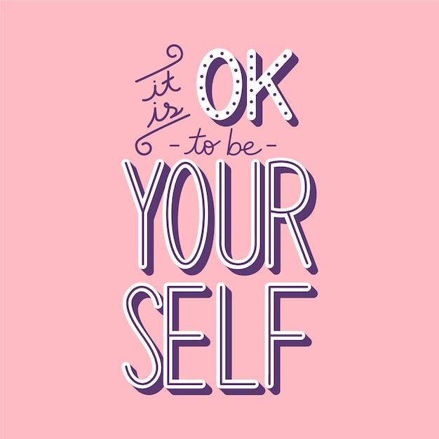 Vector positive lettering