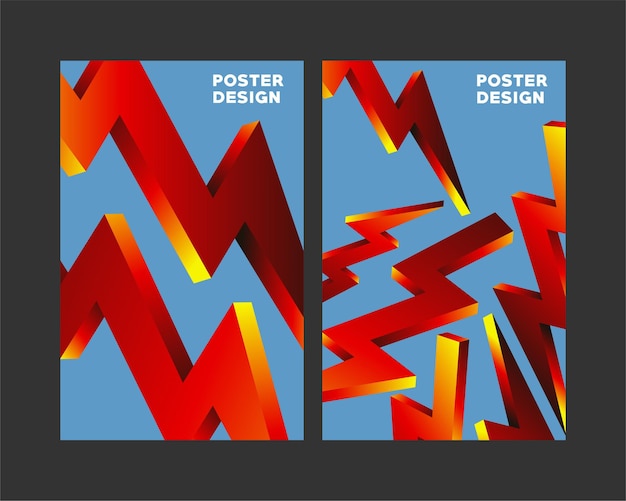 Vector poster design abstract shape