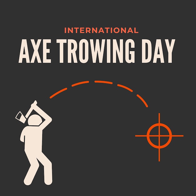 Vector a poster for international axe throwing day