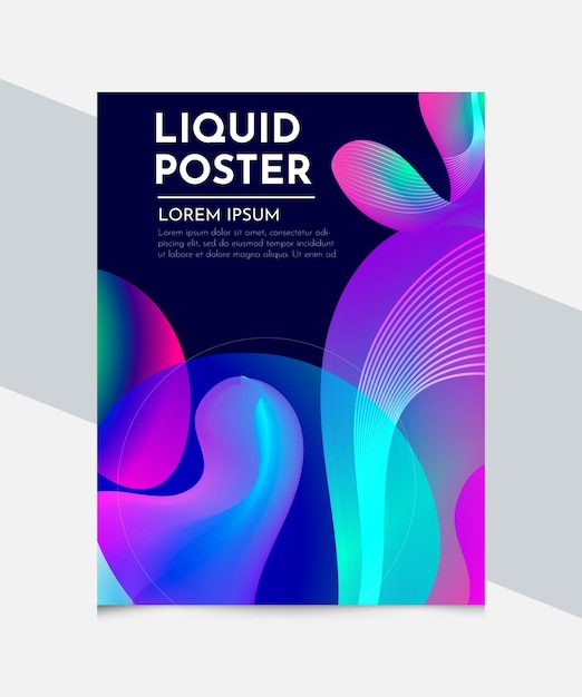 Vector a poster for liquid poster.