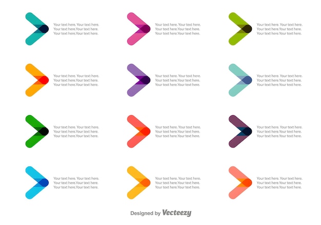 Vector a poster that has different colored arrows on it