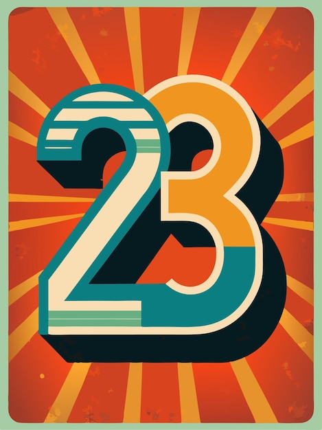 Vector a poster with the number 23 on it
