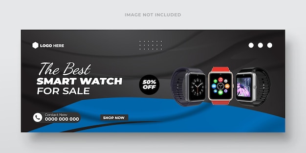Vector power bank post and watch design template