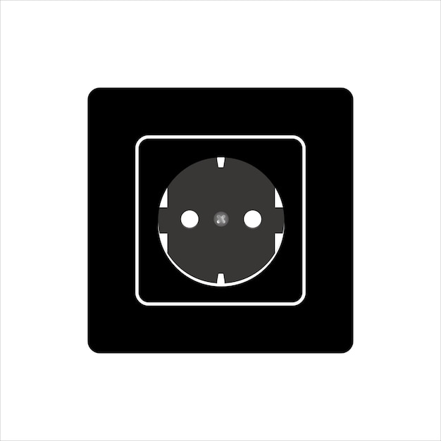Vector power outlet icon vector illustration symbol