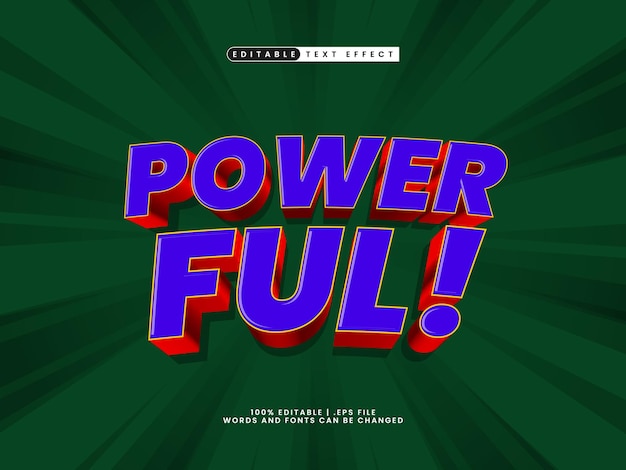 Vector powerful editable text effect