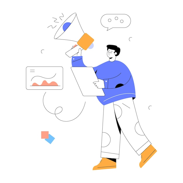 Vector premium flat illustration of business marketing