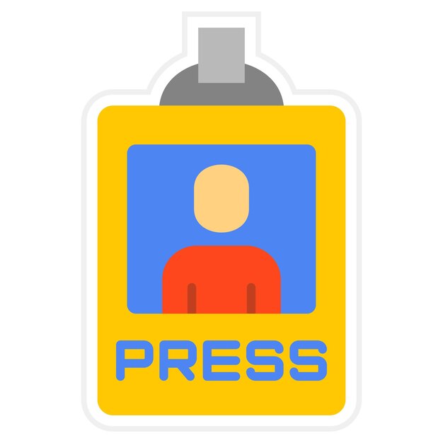 Vector press pass icon