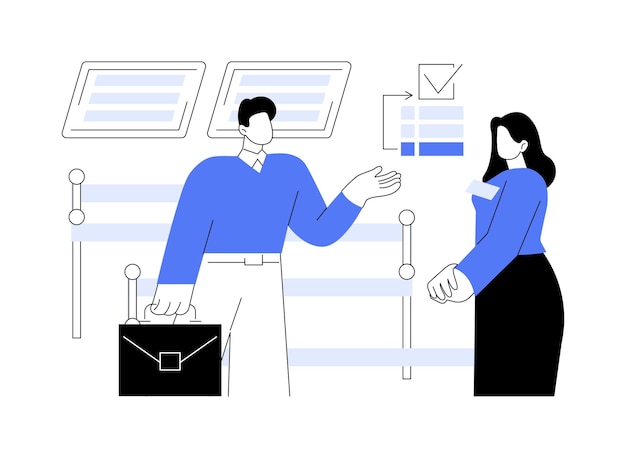 Vector priority line abstract concept vector illustration