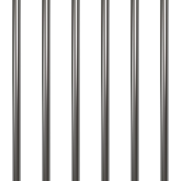 Vector prison bars isolated on white