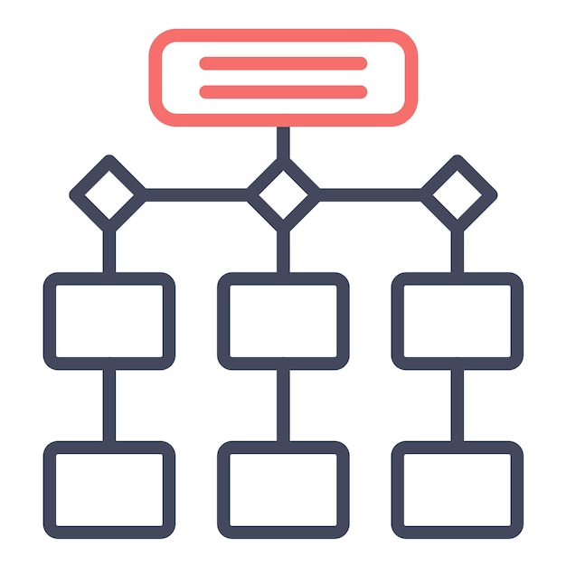 Vector process flowchart vector illustration style