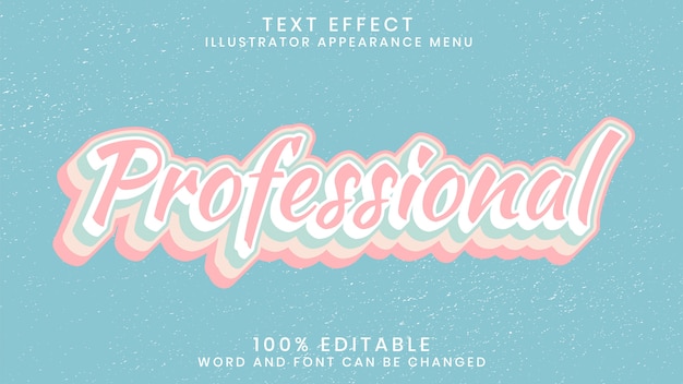 Vector professional editable text effect style template