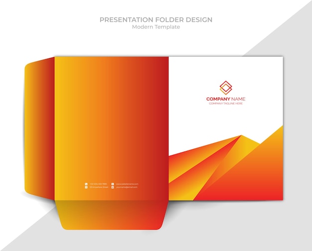 Vector professional modern presentation folder template
