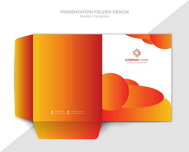 Vector professional modern presentation folder template