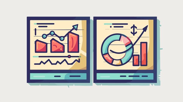 Vector professional statistics and information diagrams icon for data analysis
