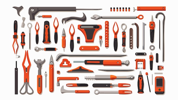 Vector professional tools concept with tool kit design vector illustration