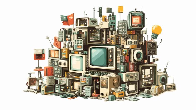 Vector professional web development with computer program code language for creative projects