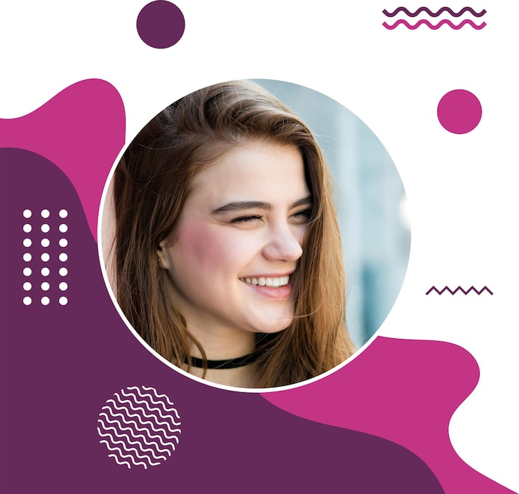 Vector profile picture template design