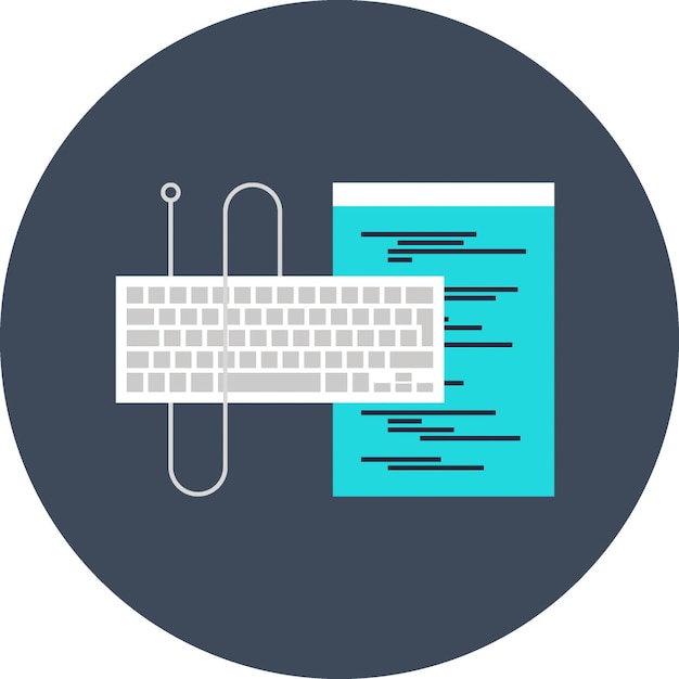 Vector program coding flat vector web icon