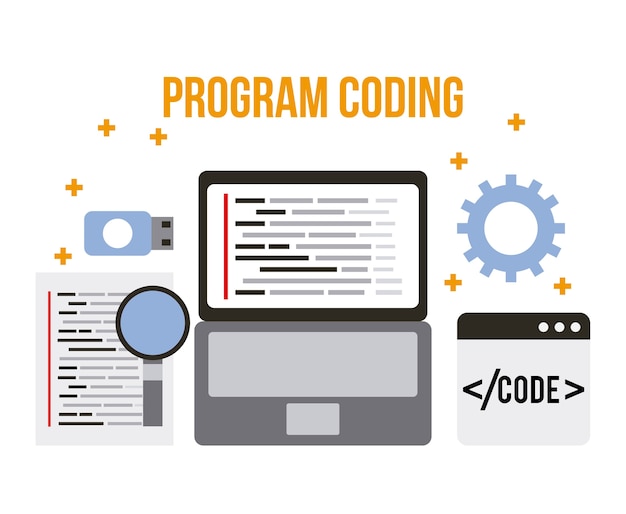 Vector program coding wed software development languages process