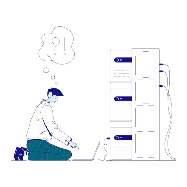 Vector programmer connects servers to the project