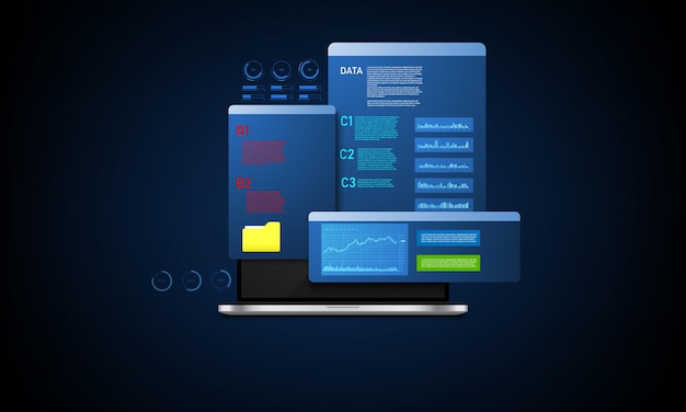 Vector programmer developer typing script source languages coding symbols icon development project data programming software engineering it technologies computer