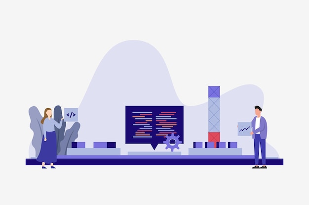 Vector programmers coding and correct errors in project