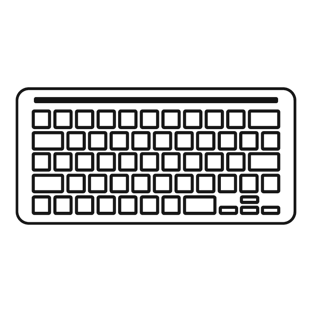 Vector programming keyboard icon simple illustration of programming keyboard vector icon for web design isolated on white background