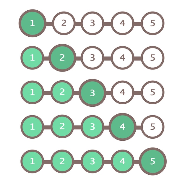 Vector progress bar set loading status bar vector web indicator process download step by step