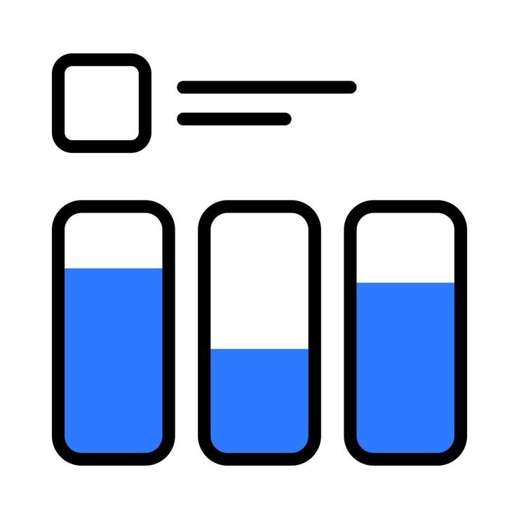 Progress bars showing data visualization and status indicators
