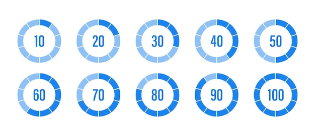 progress load set loader blue vector progress loading bar set vector isolated