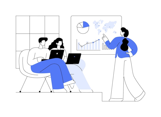 Vector project implementation abstract concept vector illustration