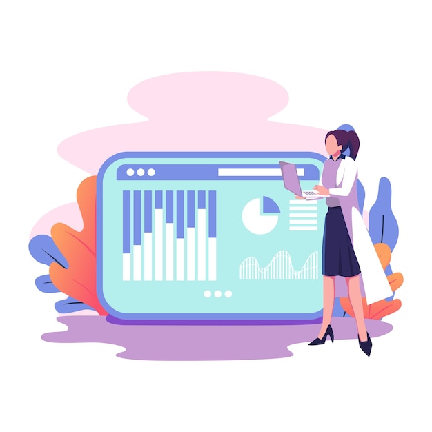 Vector project initation flat style illustration design