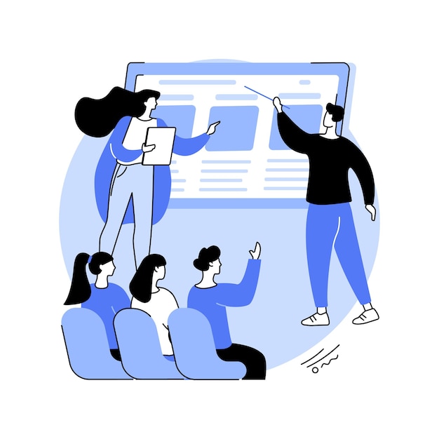 Vector project presentation isolated cartoon vector illustrations