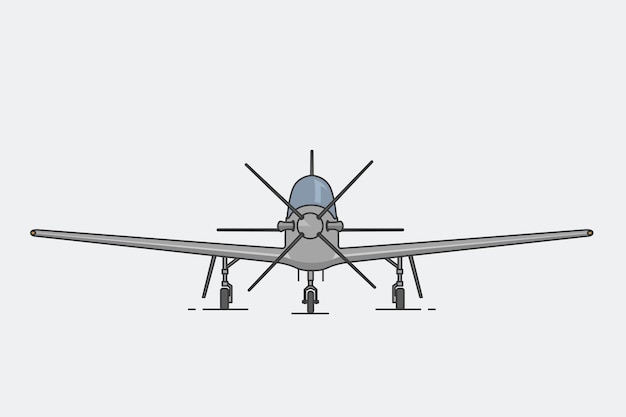 Vector propelled aircraft illustration