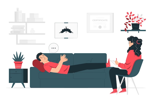 Vector psychologist concept illustration