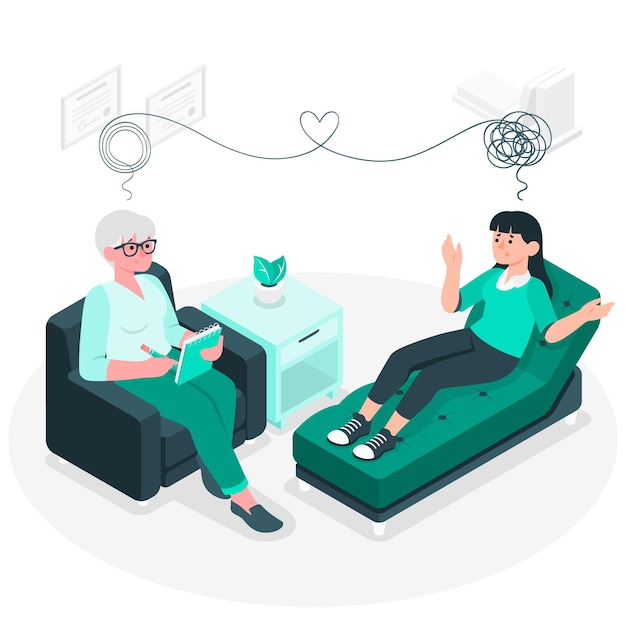 Vector psychologist concept illustration