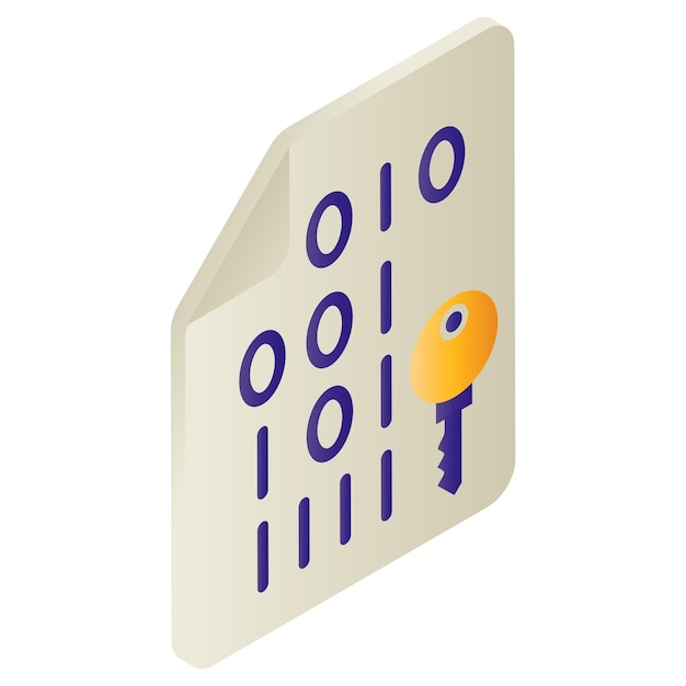 Vector public and private api key encryption isometric concept secure hash algorithm vector icon design