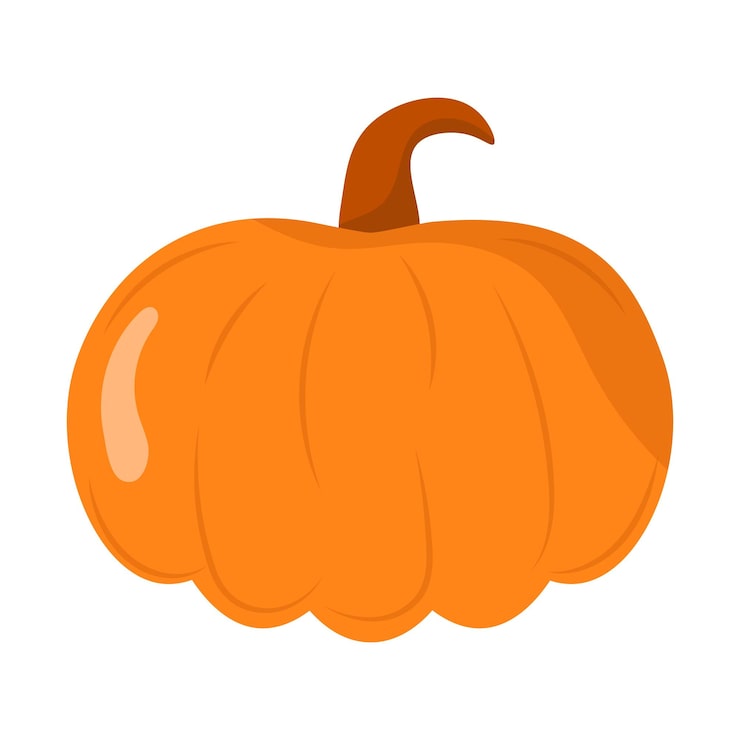Vector pumpkins stickers. the symbol of halloween and thanksgiving. fresh orange icon tasty ripe vegetable.