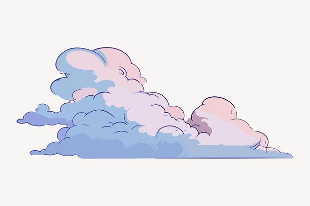Vector purple cloud illustration vector