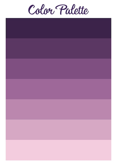 Vector purple palette