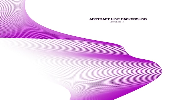Vector purple wavy stripes line abstract background vector image