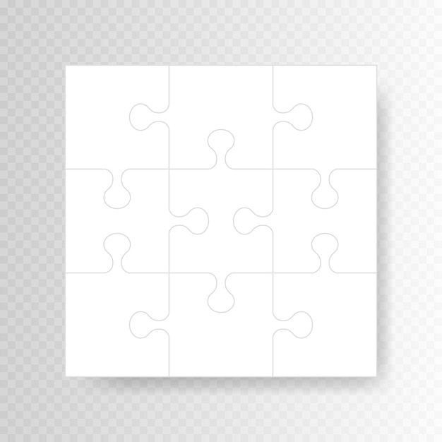 Vector puzzle background banner blank jigsaw section template modern vector illustration