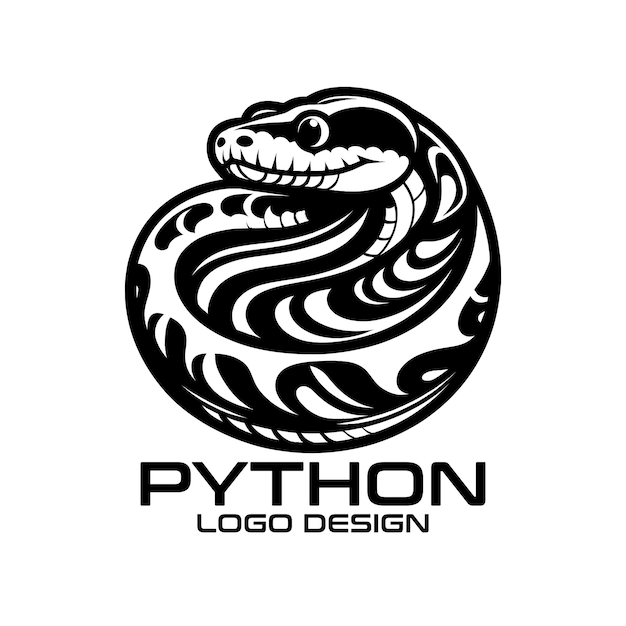 Vector python vector logo design