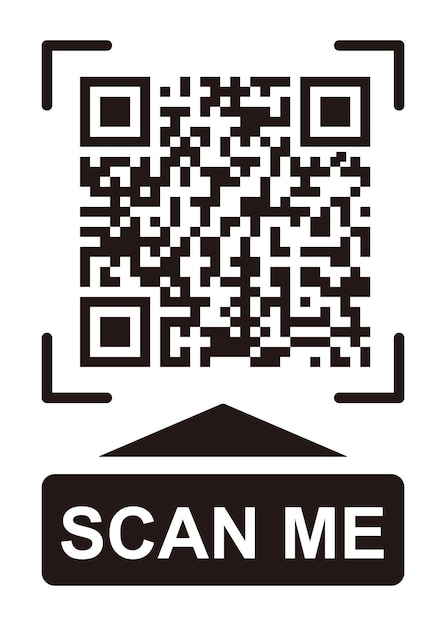 Vector qr code scan icon scan me frame qr code scan for smartphone