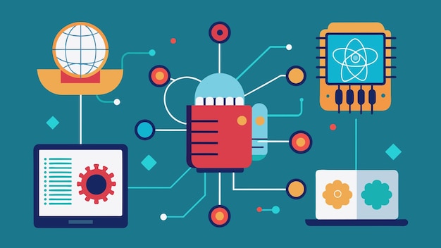 Vector quantum computer programming vector graphics illustration eps source file format lossless scaling ic