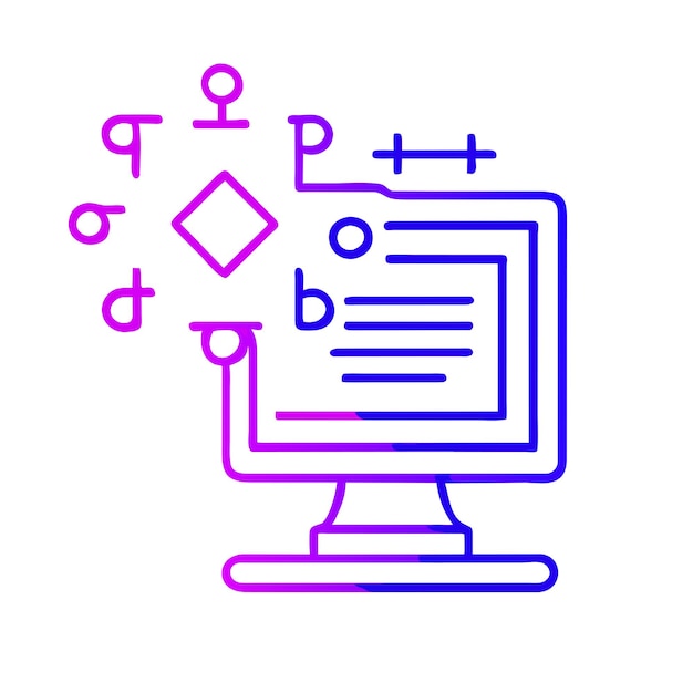 Vector quantum computer programming vector graphics illustration eps source file format lossless scaling ic