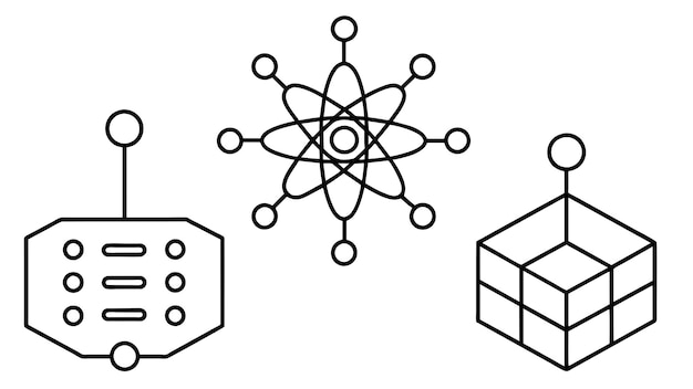Vector quantum computer programming vector graphics illustration eps source file format lossless scaling ic