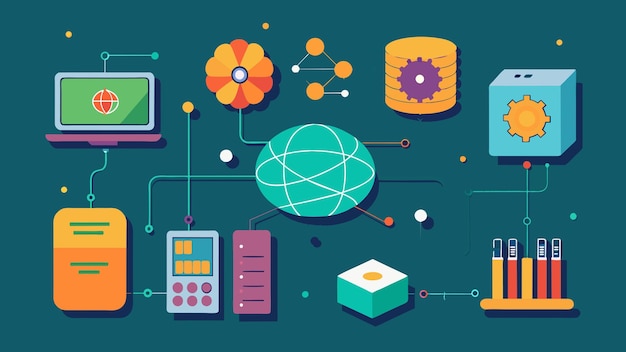 Vector quantum computer programming vector graphics illustration eps source file format lossless scaling ic